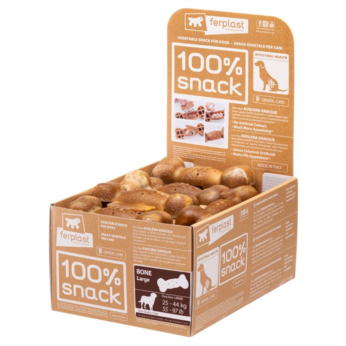 100% Snack Bone Immune System Large - 20 Bulk Display Box