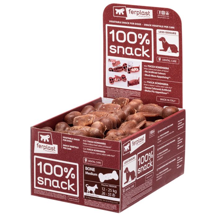 100% Snack Bone Waste Odour - Medium 45 Bulk Display Box