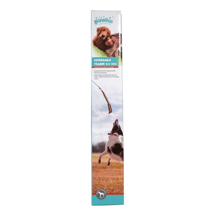 Extendable Dog Teaser with 2 Toys (108CM)