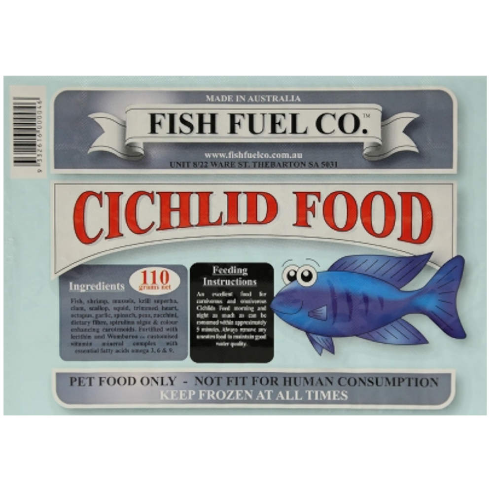 Fish Fuel Co. Frozen Cichlid Food 110G 35 Cubes