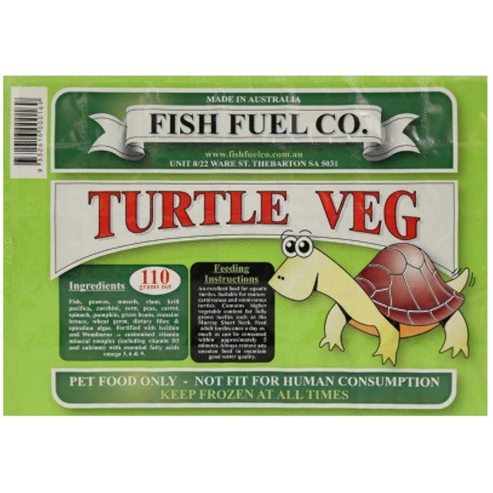 Fish Fuel Co. Frozen Turtle Veg Food 110G 35 Cubes