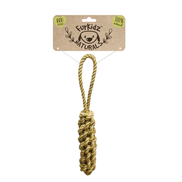 FurKidz Naturals Jute Log Toy 30CM (135-145G)