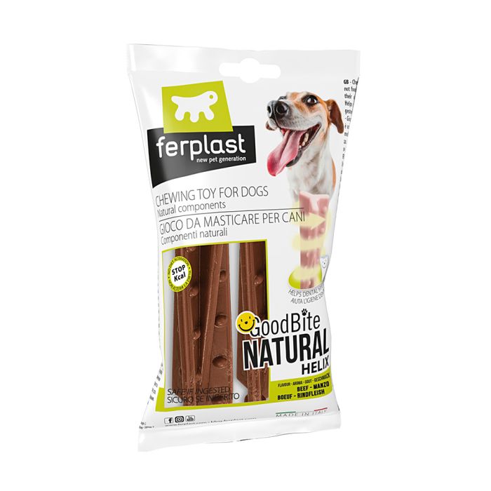 Package of ferplast dog chew toy with a happy dog on the label