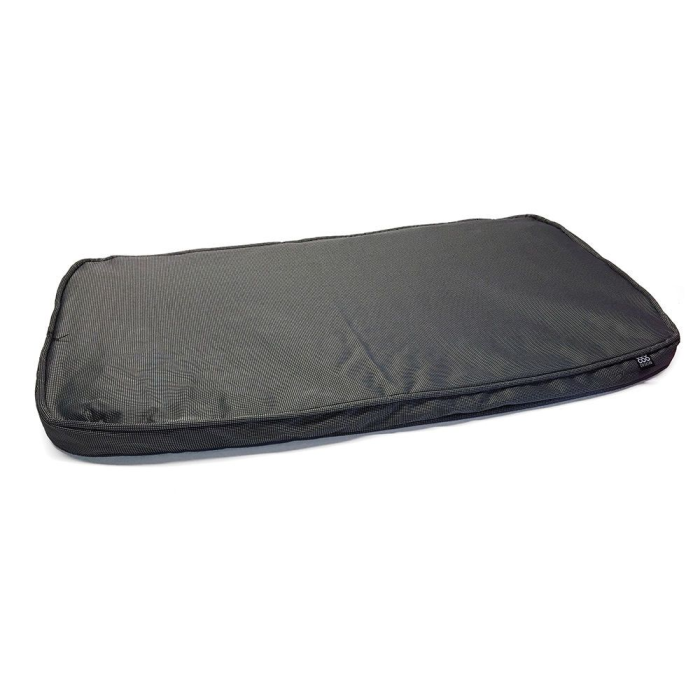 Black car seat cover on a white background