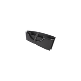 Black plastic strip on a white background
