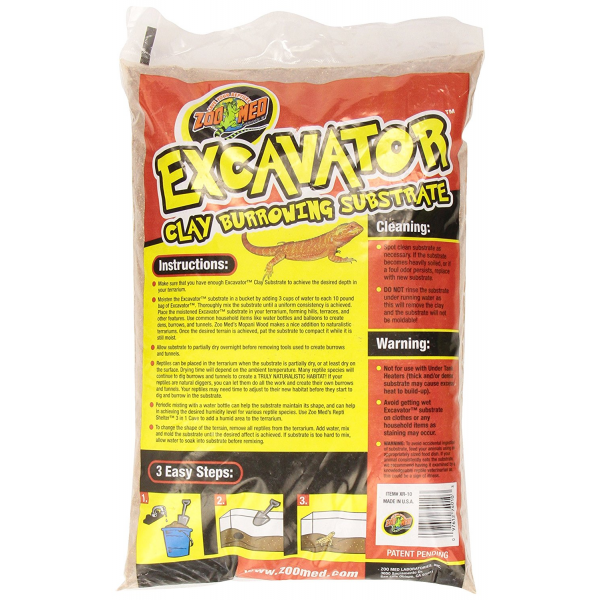 Zoo Med Excavator Clay Burrowing Substrate 9kg Bag