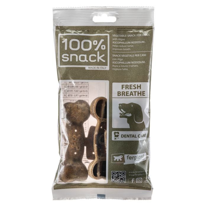 100% Snack Bone Fresh Breath Medium 3 Pack
