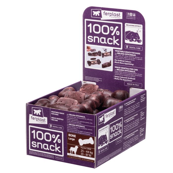 100% Snack Bone Relaxing Large 20 Bulk Display Box