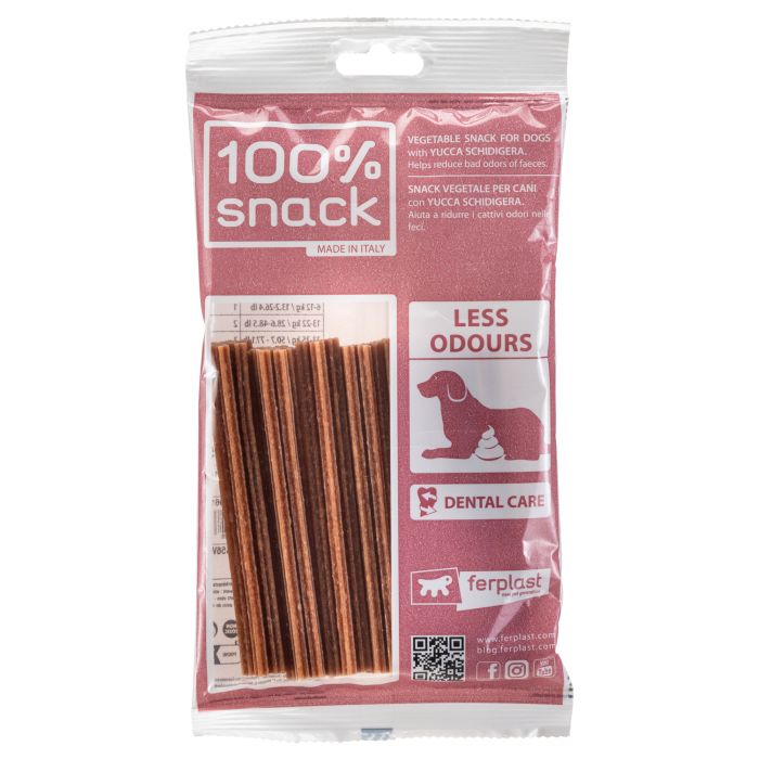 100% Snack Bone Snowflake Stick Less Odours Medium 4 Pack