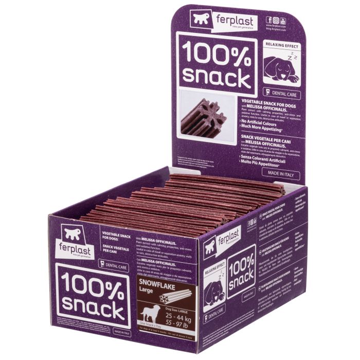 100% Snack Snowflake Stick Relaxing Large 50 Bulk Display Box
