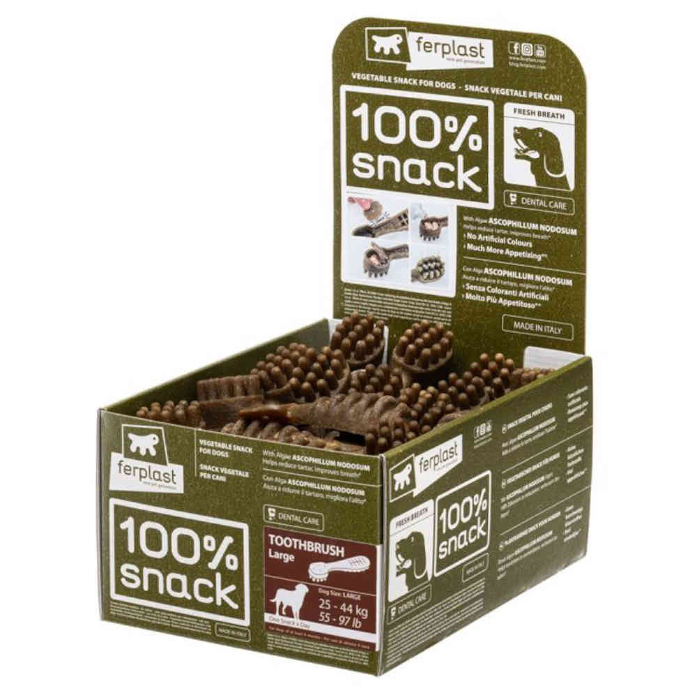 100% Snack Toothbrush Bad Breath - Large 30 Bulk Display Box