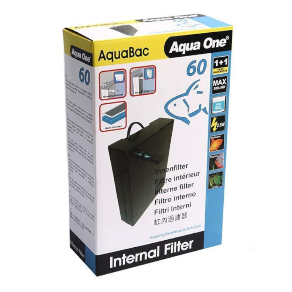 Aqua One AquaBac 60 Internal Back Filter 200L/H