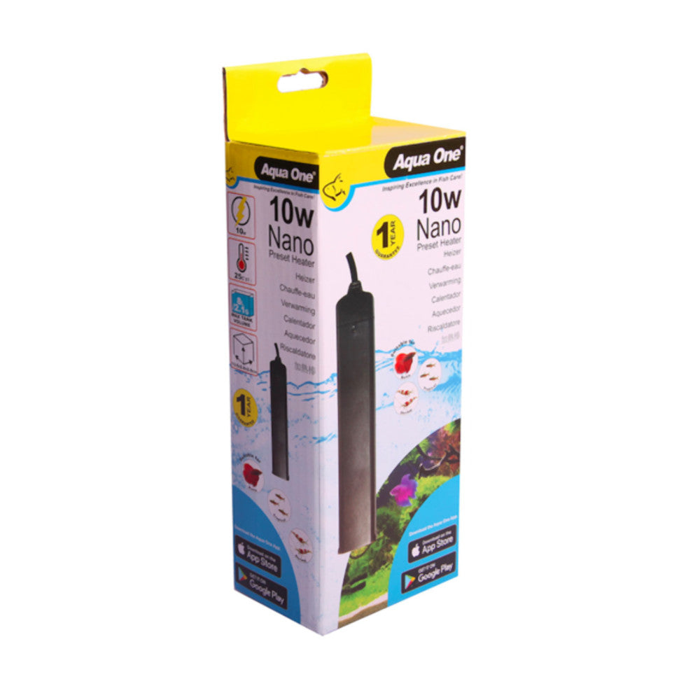 Aqua One Nano Plastic Preset Heater 10W 