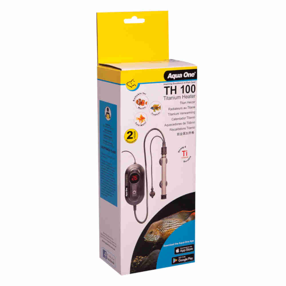 Aqua One Titanium Heater with Temperature Controller 100W