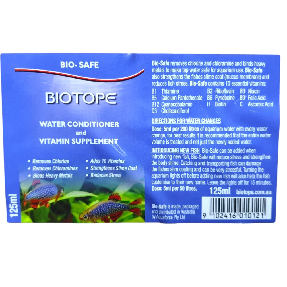 Biotope Conditioner and Vitamin Supplement Details