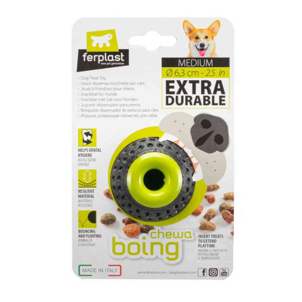 Ferplast Chewa Boing Superior Bounce Balls With Treat Dispenser