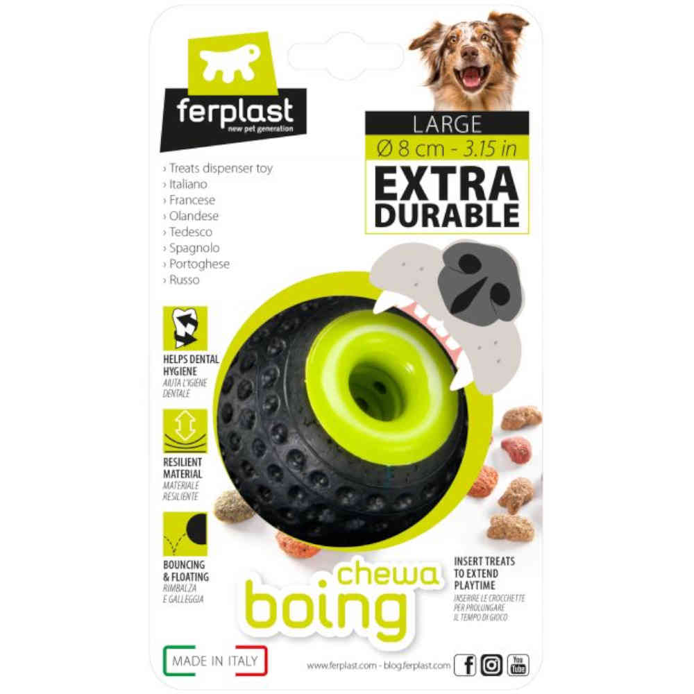 Ferplast Chewa Boing Superior Bounce Balls With Treat Dispenser