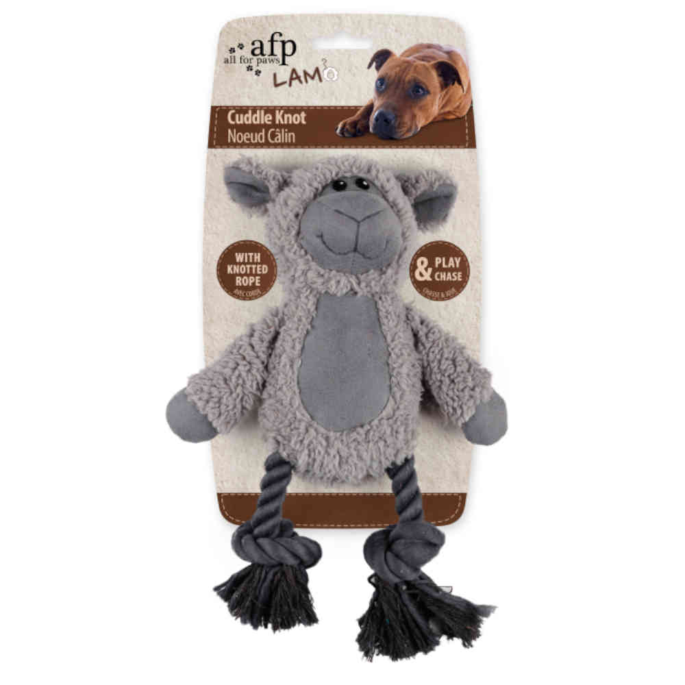 Cuddle Dental Sheep with Rope Dog Toy (31 x 23cm)