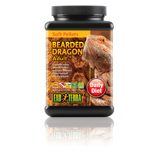 Exo Terra Bearded Dragon Food Adult Soft Pellets 540G