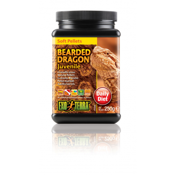 Exo Terra Bearded Dragon Food Juvenile Soft Pellets 250G