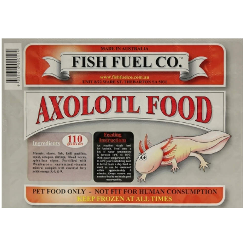 Fish Fuel Co. Frozen Axolotl Food 110G 35 Cubes