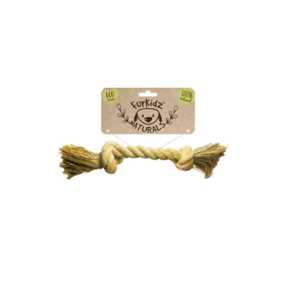 FurKidz Naturals Jute Knott Rope Toy 33CM (75-85G)