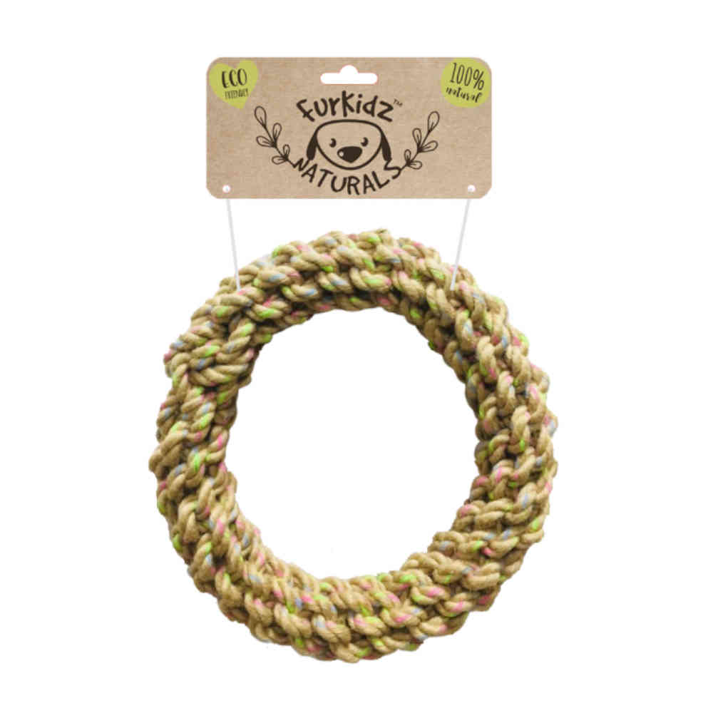 FurKidz Naturals Jute Rope Ring 22cm (350-360gm)