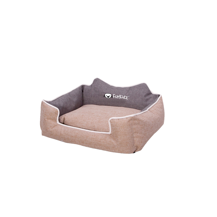FurKidz Premier Bed Beige/Brown (Medium 65 x 53 x 20CM)