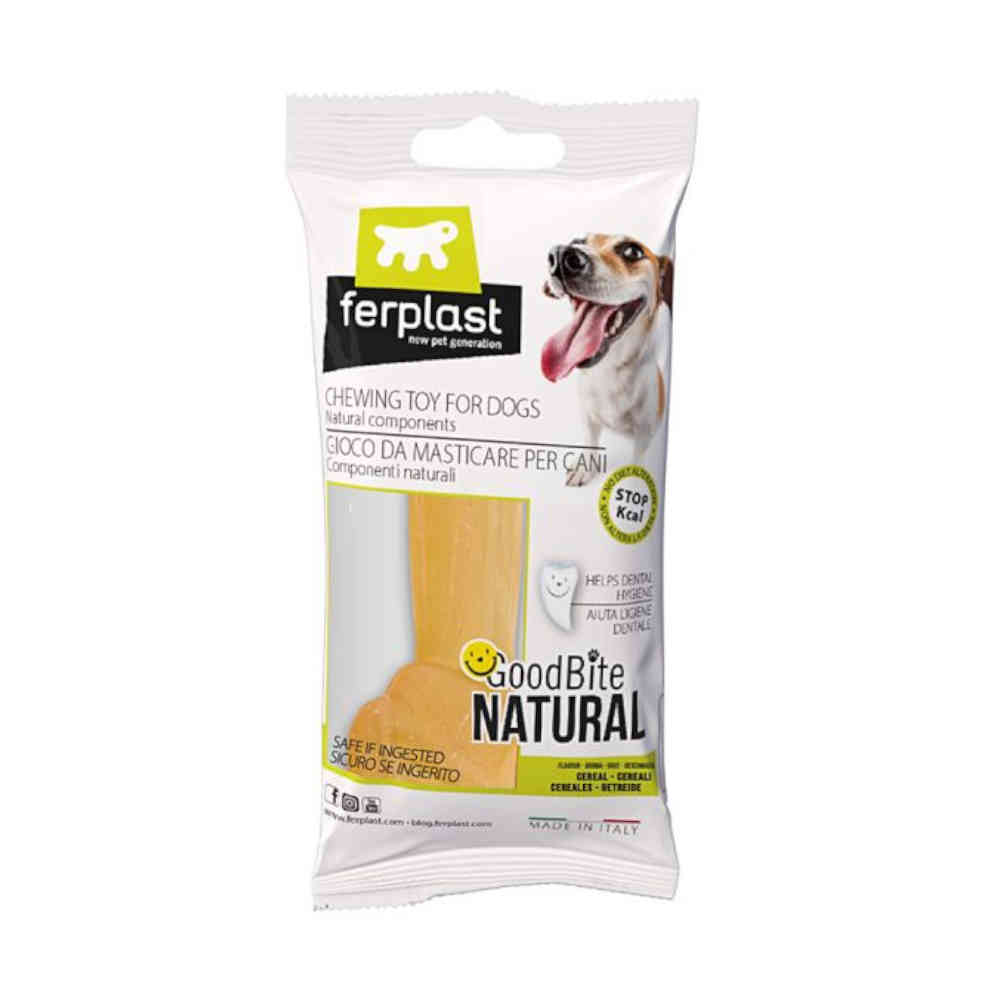 Dog chew toy packaging with visible branding on a white background