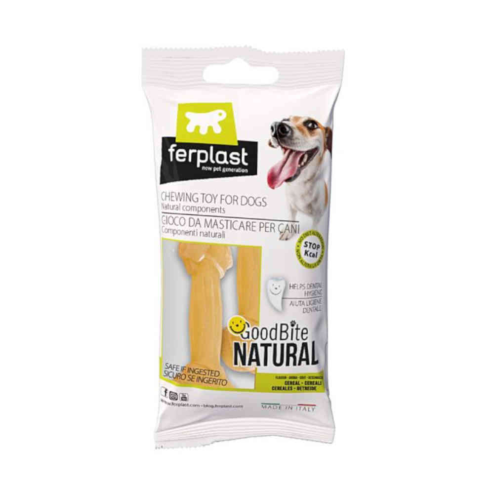 Dog chew toy packaging with 'Ferplast' branding on a white background