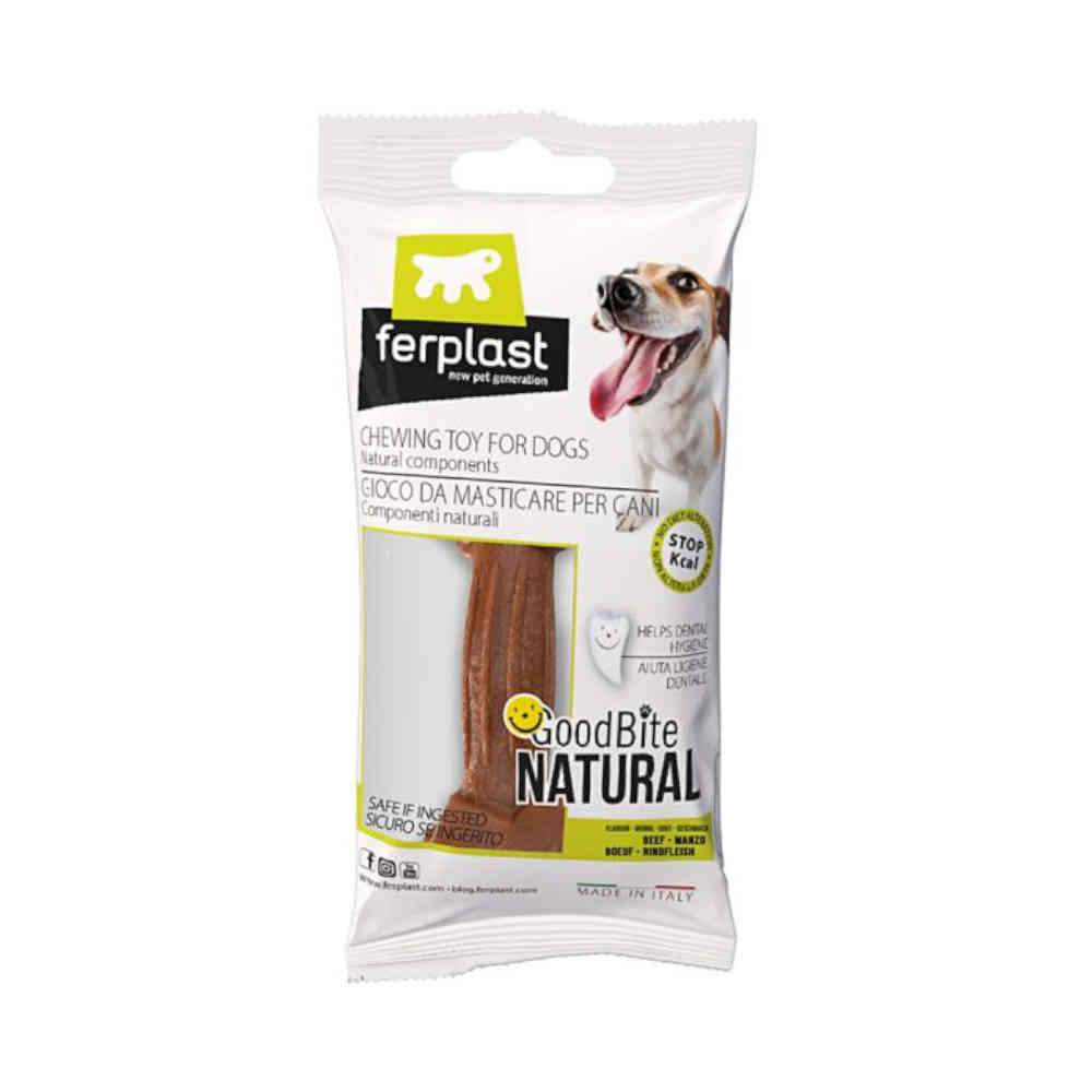 Ferplast GoodBite Natural dog chew toy packaging on a white background