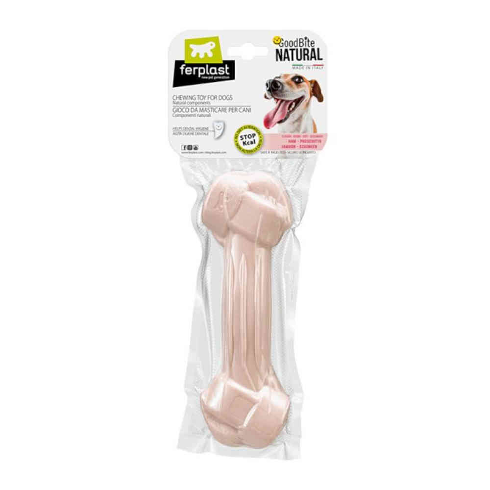Dog chew toy in packaging with Ferplast branding on a white background