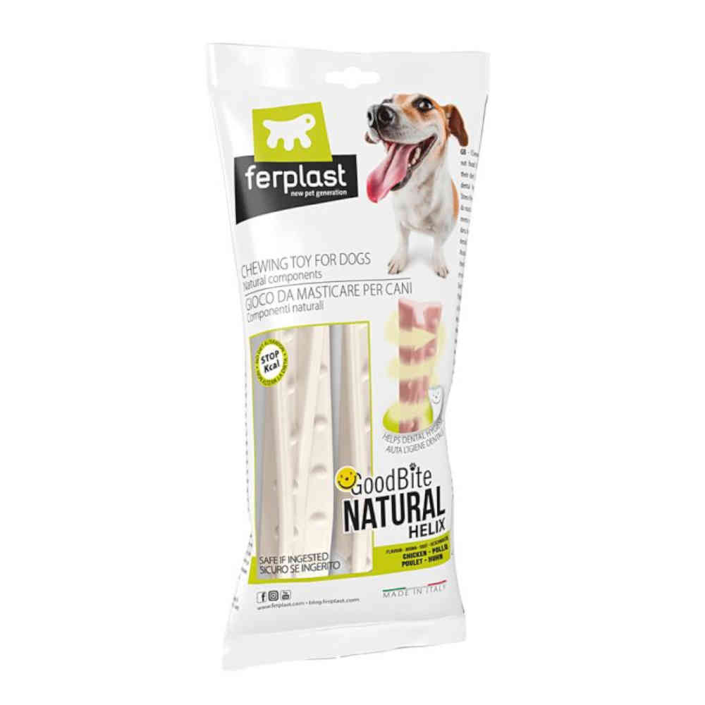 Ferplast GoodBite Natural Helix dog chew toy packaging on a white background