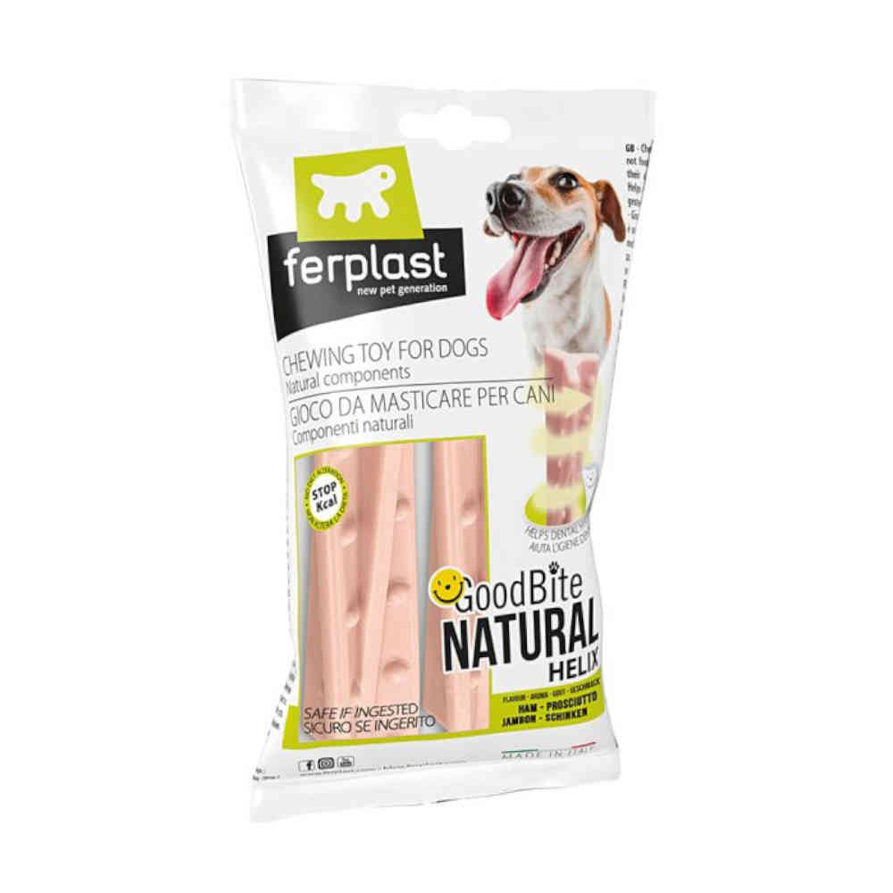 Dog chew toy packaging with visible branding on a white background