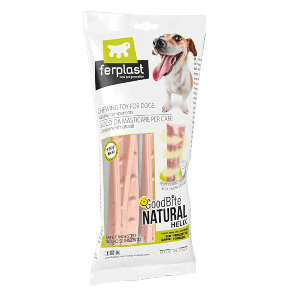 Ferplast GoodBite Natural Helix dog chew toy packaging on a white background