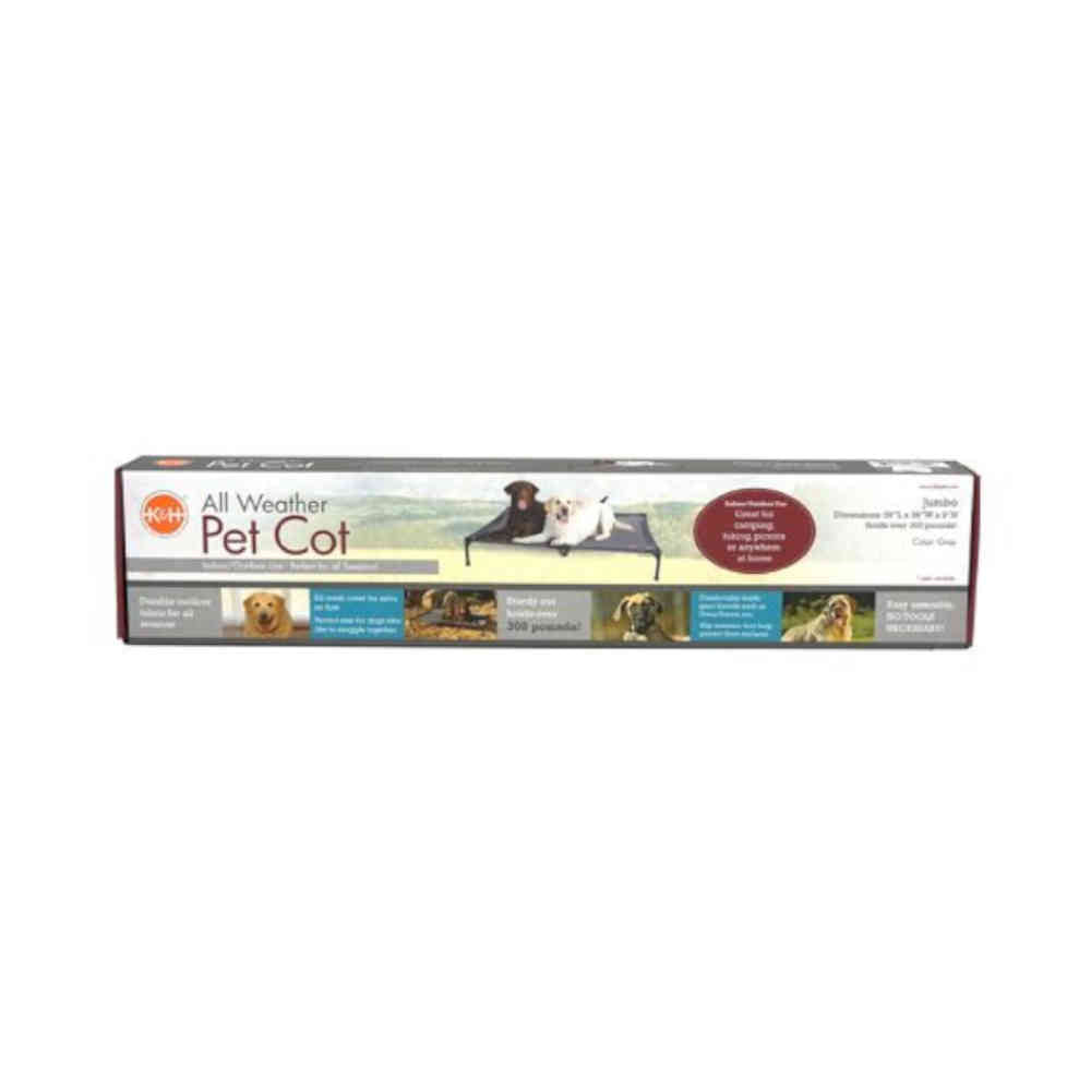 Box of All Weather Pet Cot on a white background