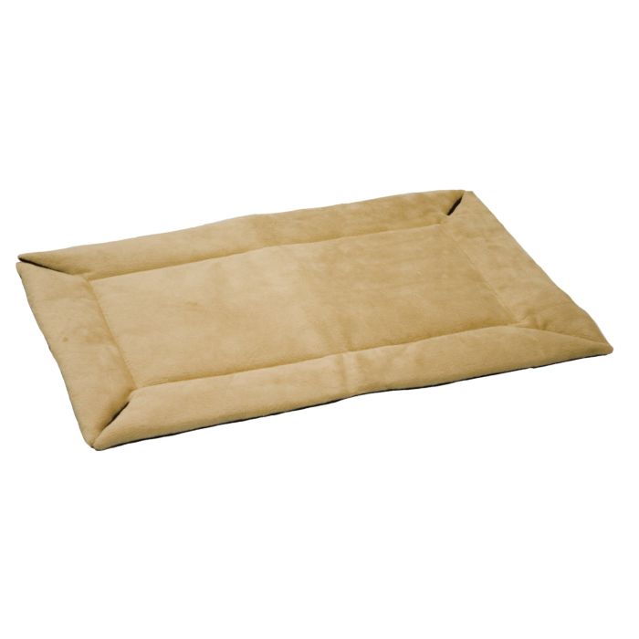 Beige pet bed on a white background
