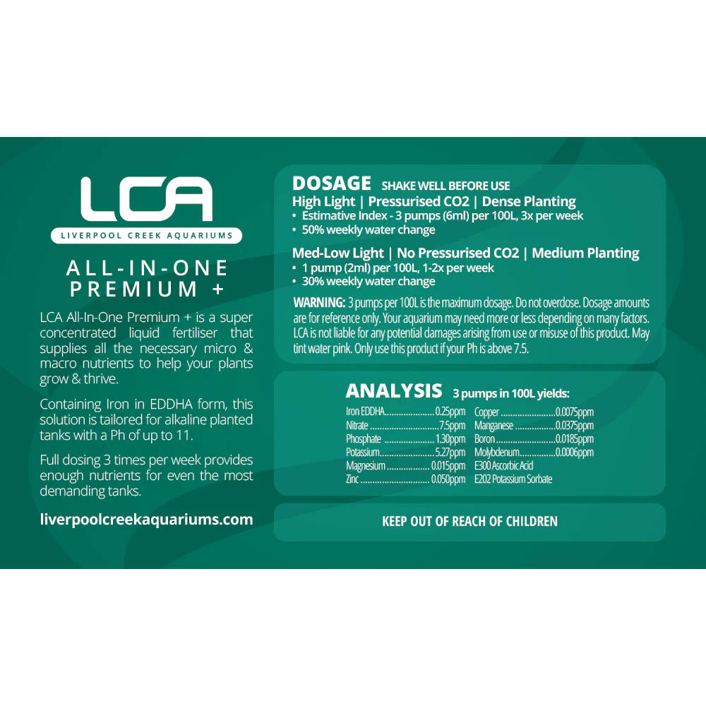 LCA All-in-One Premium+ (PH above 7.5) Details
