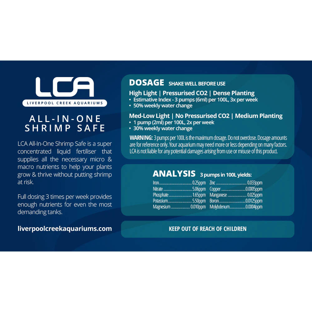 LCA All-in-One (Shrimp Safe) Details