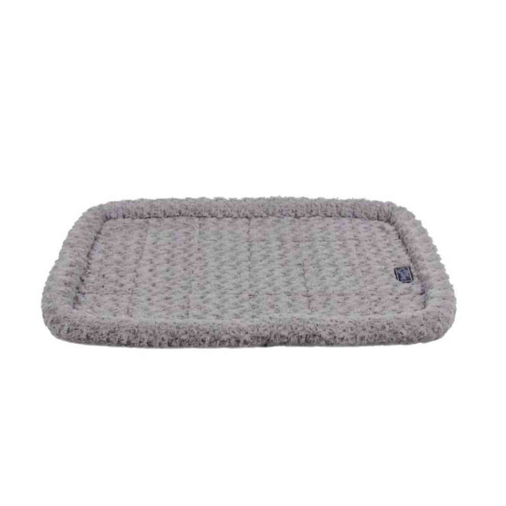Rectangular gray pet bed on a white background