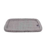Rectangular gray pet bed on a white background