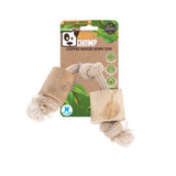 Coffee wood rope toy with packaging on a white background