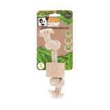 Nobby Mighty Chomp coffee wood rope toy on a white background