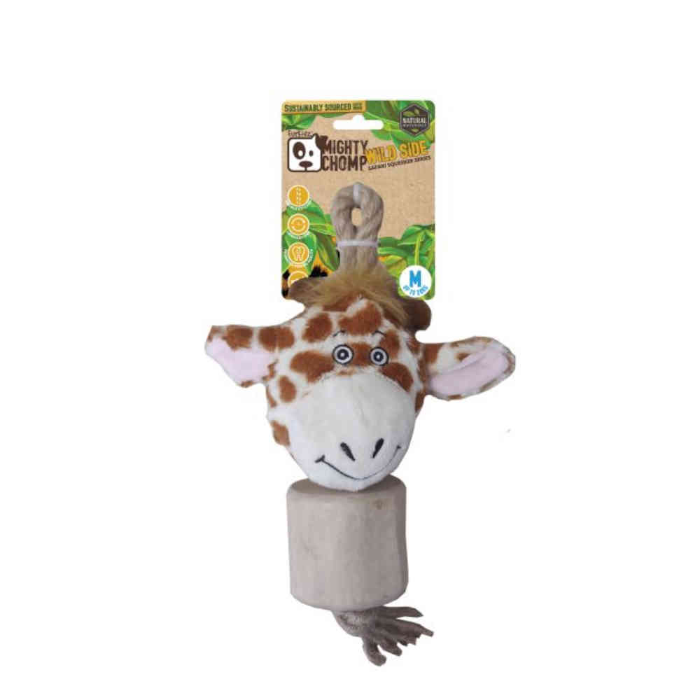 MightyChompSafariCoffeeWoodGiraffewithRope25cm
