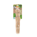 Knobby chomp wood bar with packaging on a white background