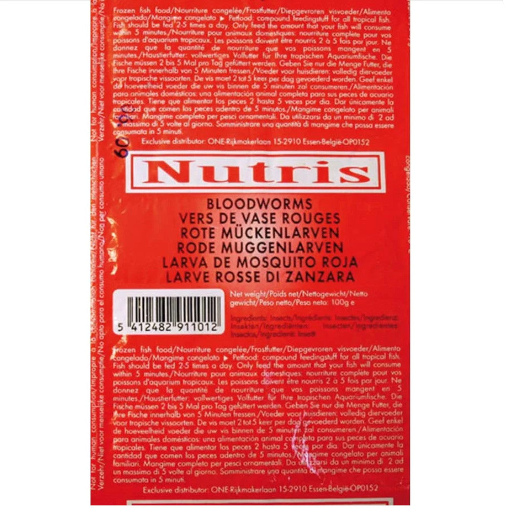 Nutris Blood Worms 100G 20 Cubes 