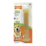 Nylabone Flexi Chew dog toy packaging with a dog on the label.