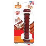 Dog chew toy with packaging featuring Nylabone branding on a white background
