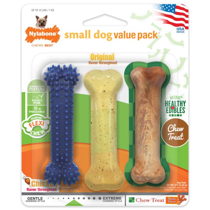 Nylabone Small Dog Value Pack Long Lasting Formula