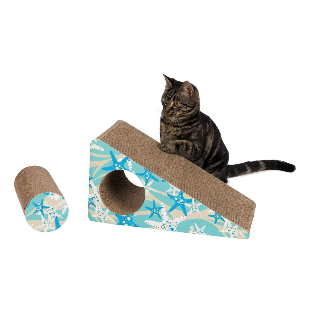 Scratching Ramp 2-Pieces 48CM Turquoise